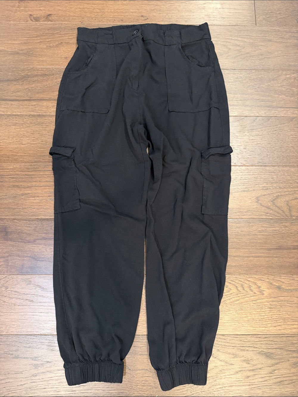 Shinestar Black Cargo Jogger Pants Utility Pockets Size Medium - C61-124